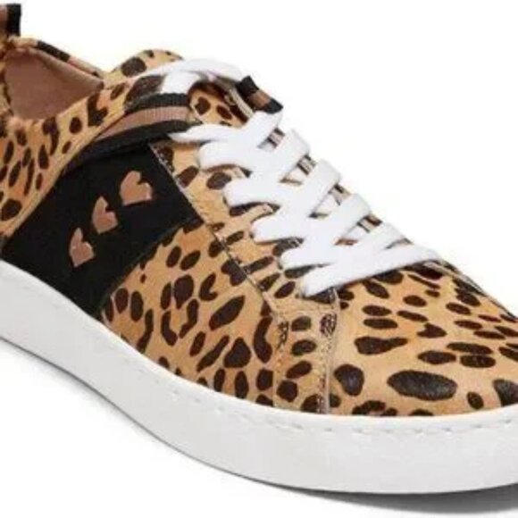Jack Rogers Shoes - Jack Rogers Ainsley Leopard Calf-hair low top lace-up Sneaker Size 7.5